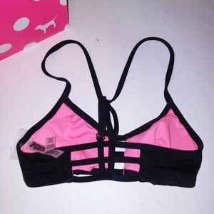 Victoria Secret PINK Swim Bikini Top black and pink lining